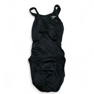 Speedo Aquablade Recordbreaker Competition Tech Suit Size 24 Black Stripe